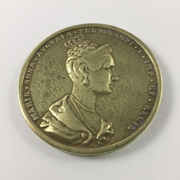 Coronation Medal Coin Ferdinand & Maria Anna Augusta 1836 German Austria Prague - Picture 2 of 5